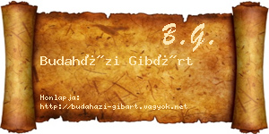 Budaházi Gibárt névjegykártya